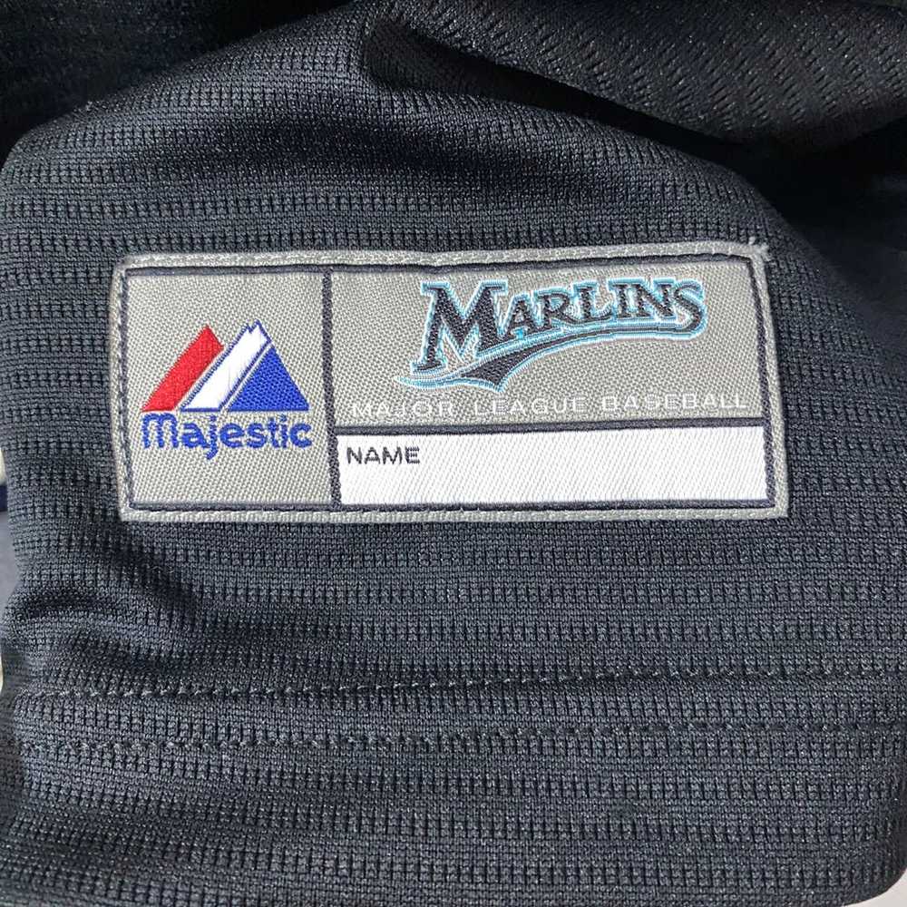 Vintage 90s MLB Majestic Florida Marlins Black Je… - image 4