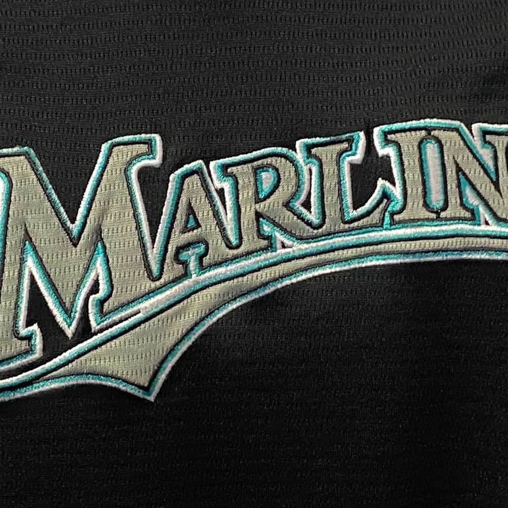 Vintage 90s MLB Majestic Florida Marlins Black Je… - image 9