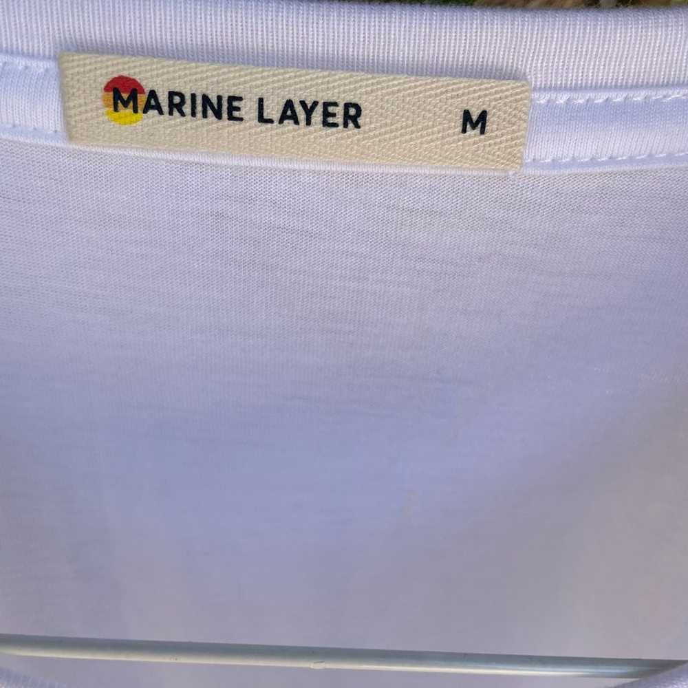 NEW MARINE LAYER M T SHIRT WHITE - image 4