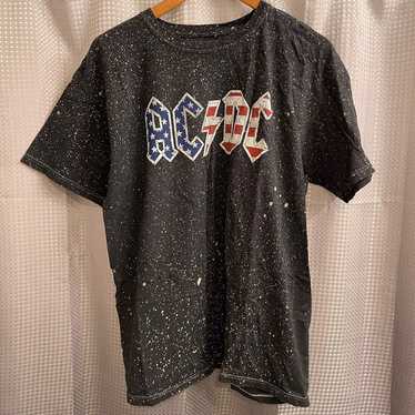 AC/DC Mens 1980s Tour Crewneck T-Shirt - image 1