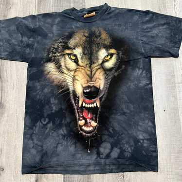 Vintage The Mountain 1999 Big Wolf Face Snarling … - image 1