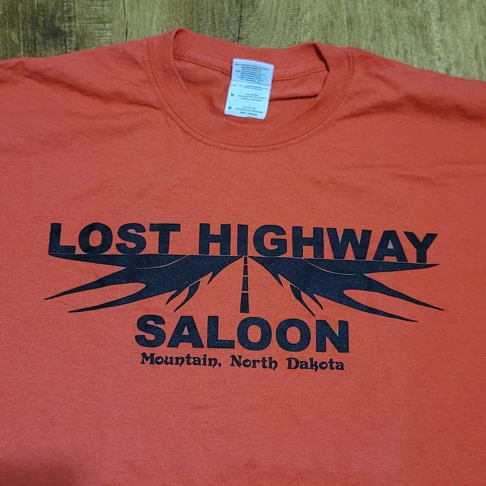 Vtg Lost Highway Saloon Mountain North Dakota T-s… - image 5