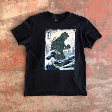 GODZILLA Ocean Waves Graphic Tee Shirt Japanese NW