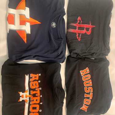 Lot Of 4 T Shirts Houston Astros Houston Rockets M