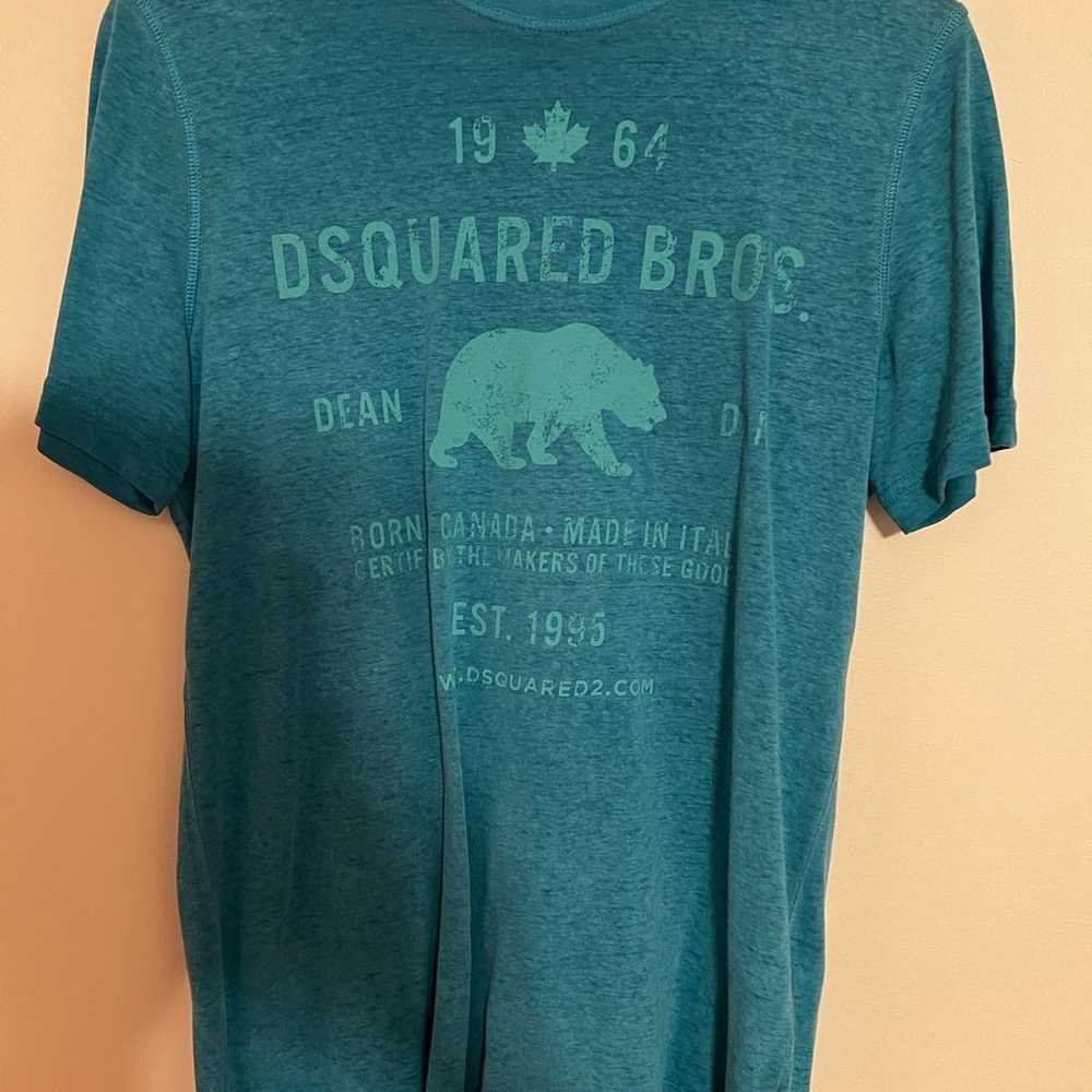 Men’s DSQUARED Teal Color Shirt Size Medium - image 1