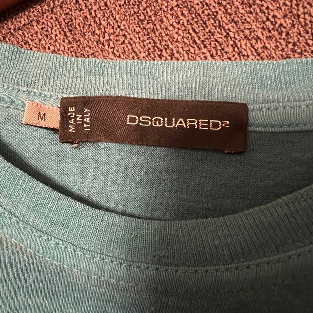 Men’s DSQUARED Teal Color Shirt Size Medium - image 3