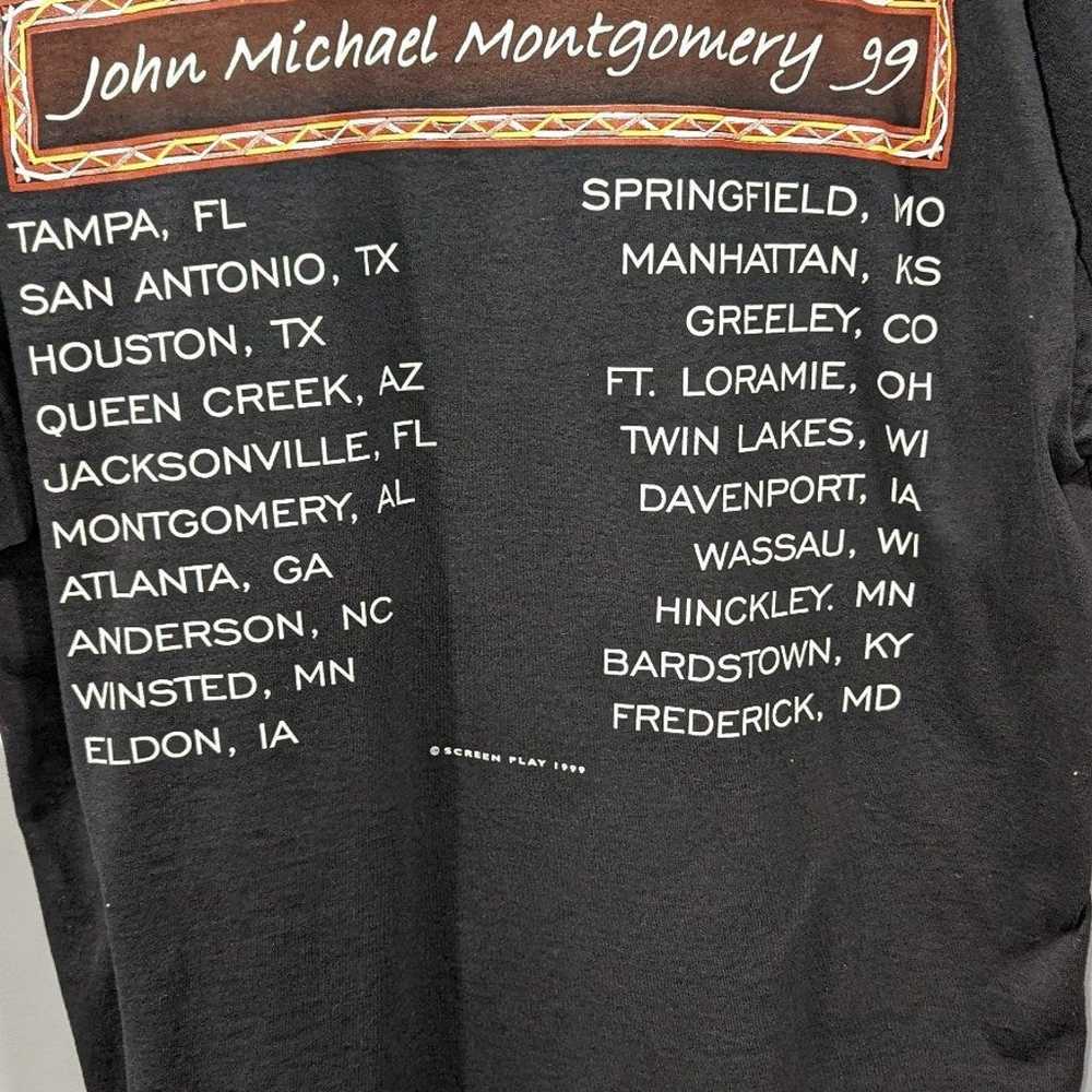 90s John Michael Montgomery 1999 Tour Tee - image 3