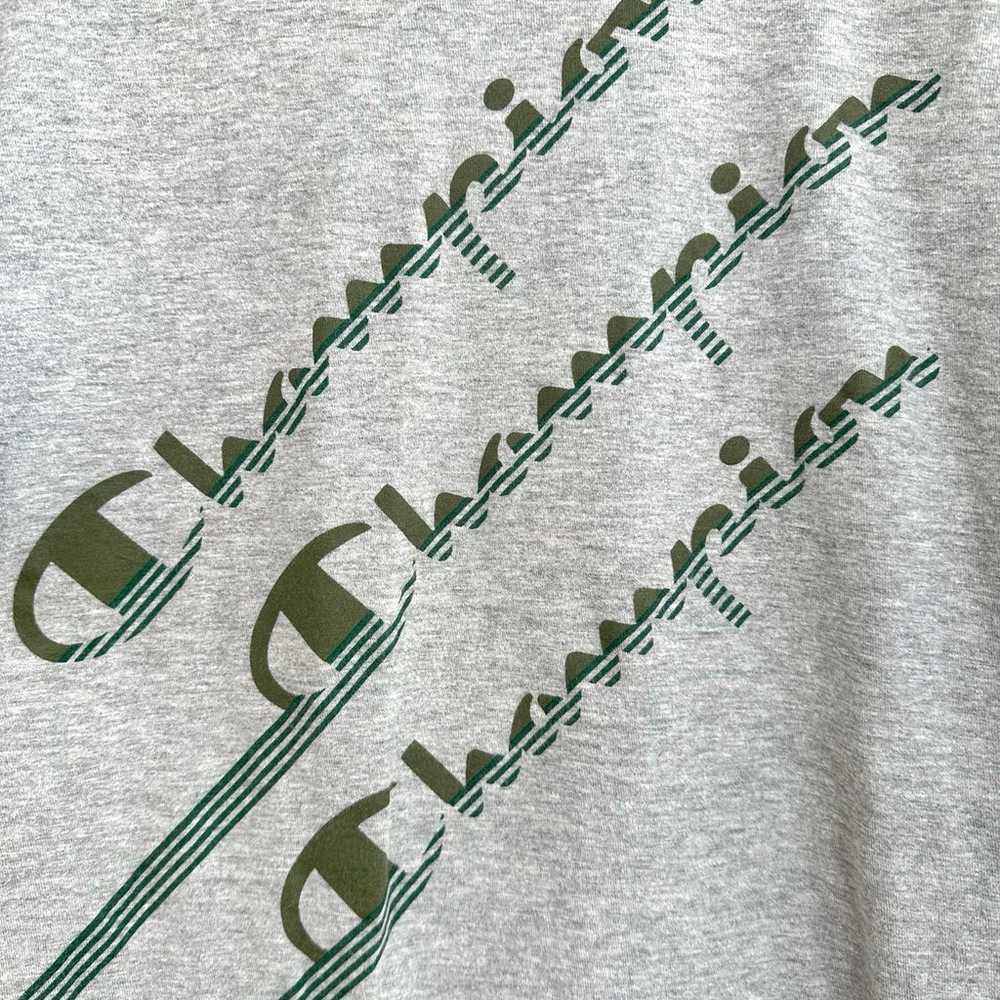 Champion Olive / Army Green Striped Logo Grey Men… - image 2