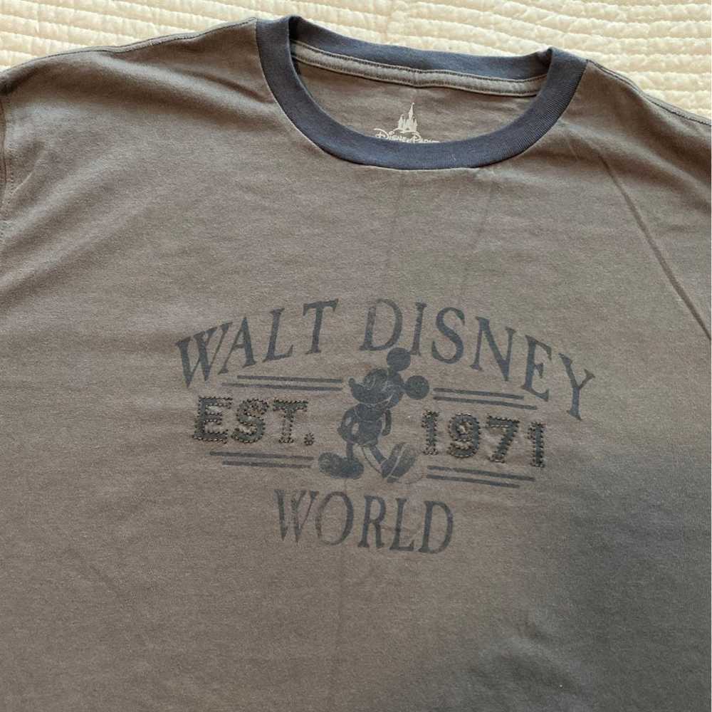 Disney Parks stamped embroidered T-Shirt - image 2