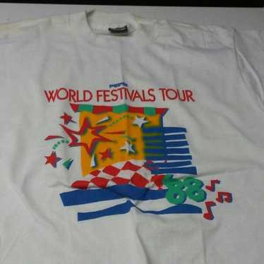 NOS 1988 PEPSI WORLD MUSIC TOUR SHIRT L