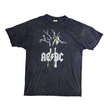 Vintage AC/DC Hand Lightning Shirt Size Large Dis… - image 1