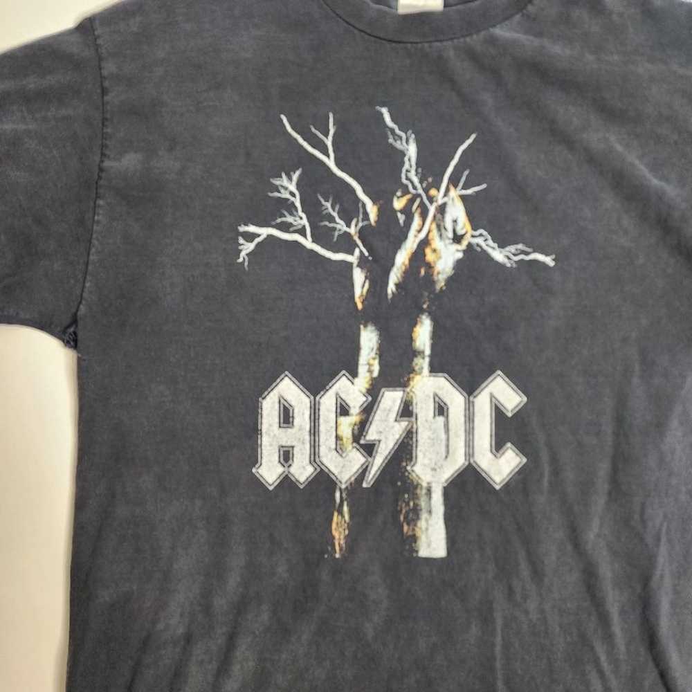 Vintage AC/DC Hand Lightning Shirt Size Large Dis… - image 2