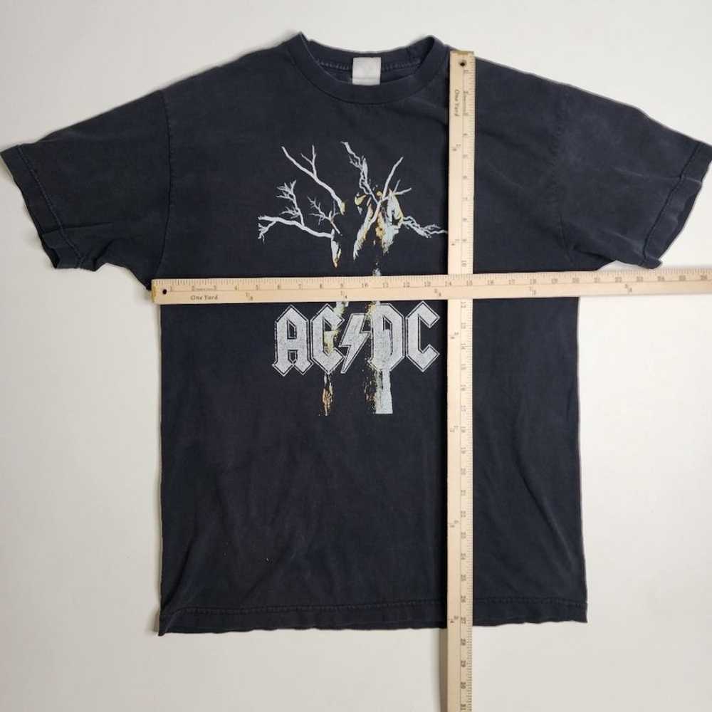 Vintage AC/DC Hand Lightning Shirt Size Large Dis… - image 4