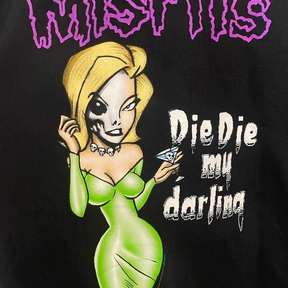 Vtg. 2009 Misfits Die Die My Darling Black Shirt … - image 2