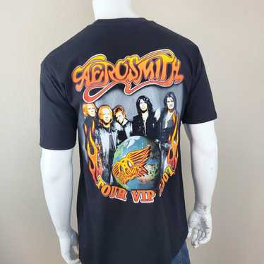 Vintage Aerosmith Band Black T Shirt 2007 Concert… - image 1