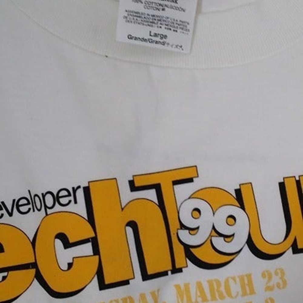 Microsoft 99 Tech tour white unworn T-shirt  Marc… - image 1
