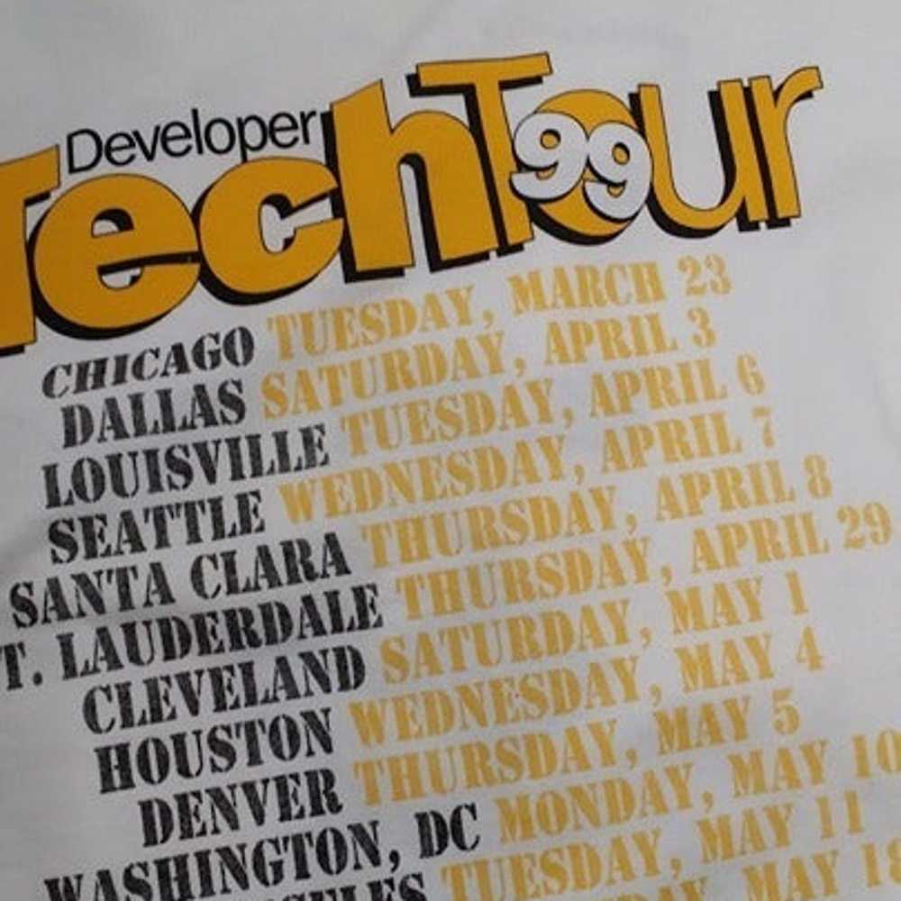 Microsoft 99 Tech tour white unworn T-shirt  Marc… - image 3