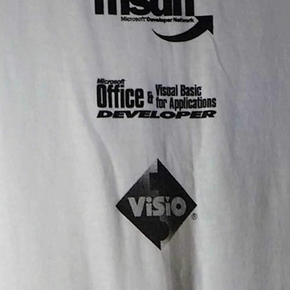 Microsoft 99 Tech tour white unworn T-shirt  Marc… - image 5