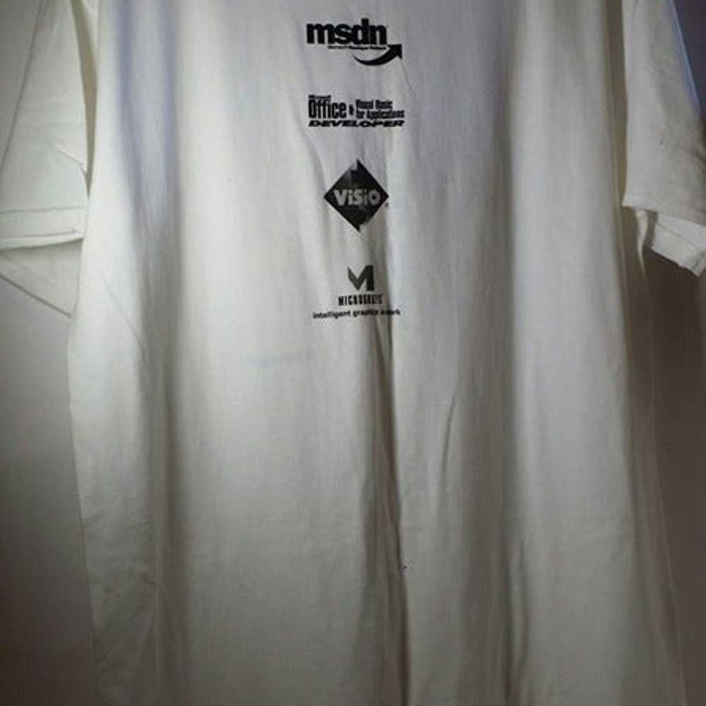 Microsoft 99 Tech tour white unworn T-shirt  Marc… - image 6