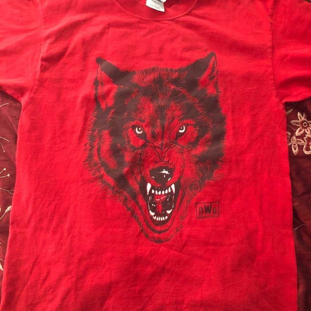 Vintage 1999 NWO Wolfpack Shirt WCW Red - image 1