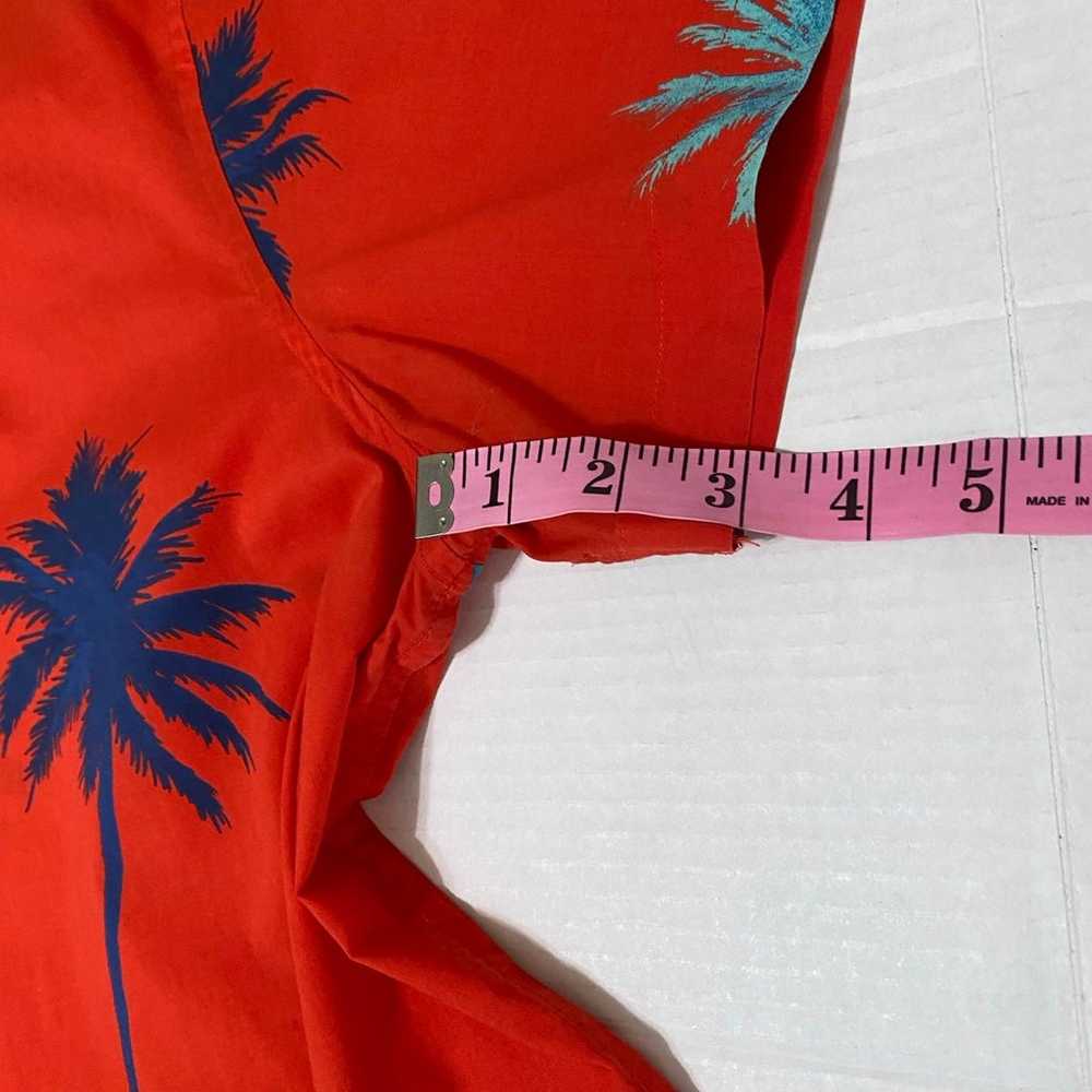Mens BONOBOS Red Palm Print Short Sleeve Hawaiian… - image 6