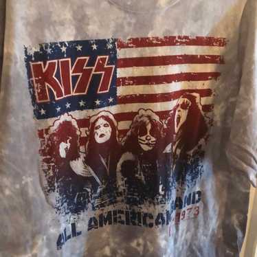 Liquid Blue Kiss All American Band Flag 1973 Tie … - image 1