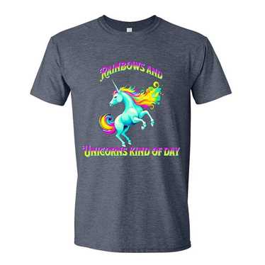 Rainbows and Unicorns Kind of Day Unisex T-Shirt N