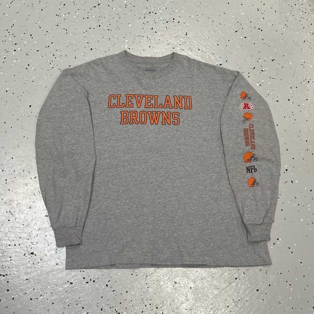 Reebok Cleveland Browns Long Sleeve Shirt Size XL… - image 1