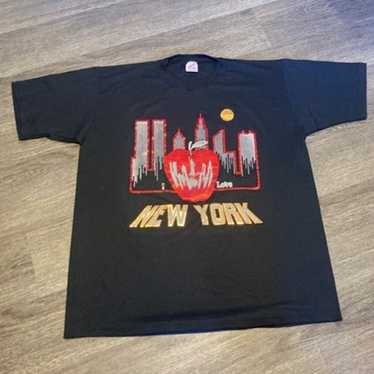 Vintage New York City Big Apple Single Stitch T-S… - image 1