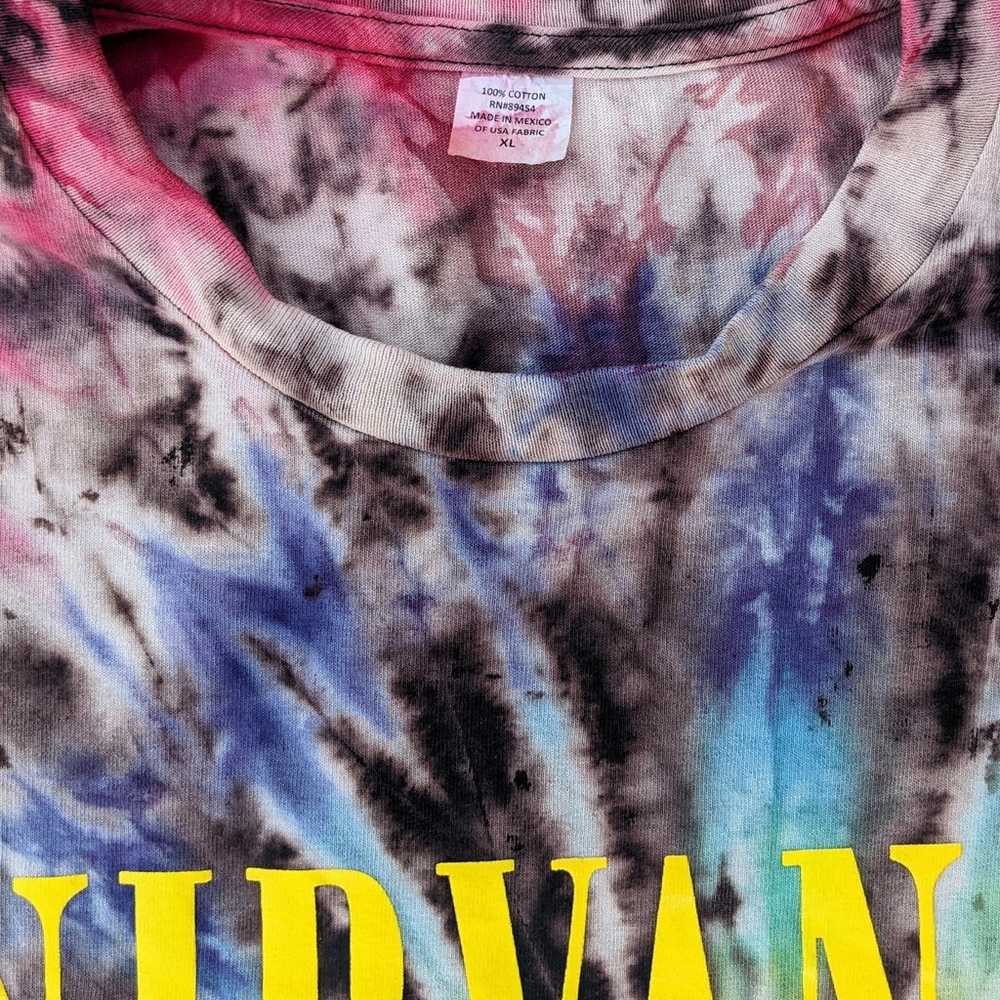 NIRVANA Smiley face tie-dye t-shirt - SIZE XL - image 4