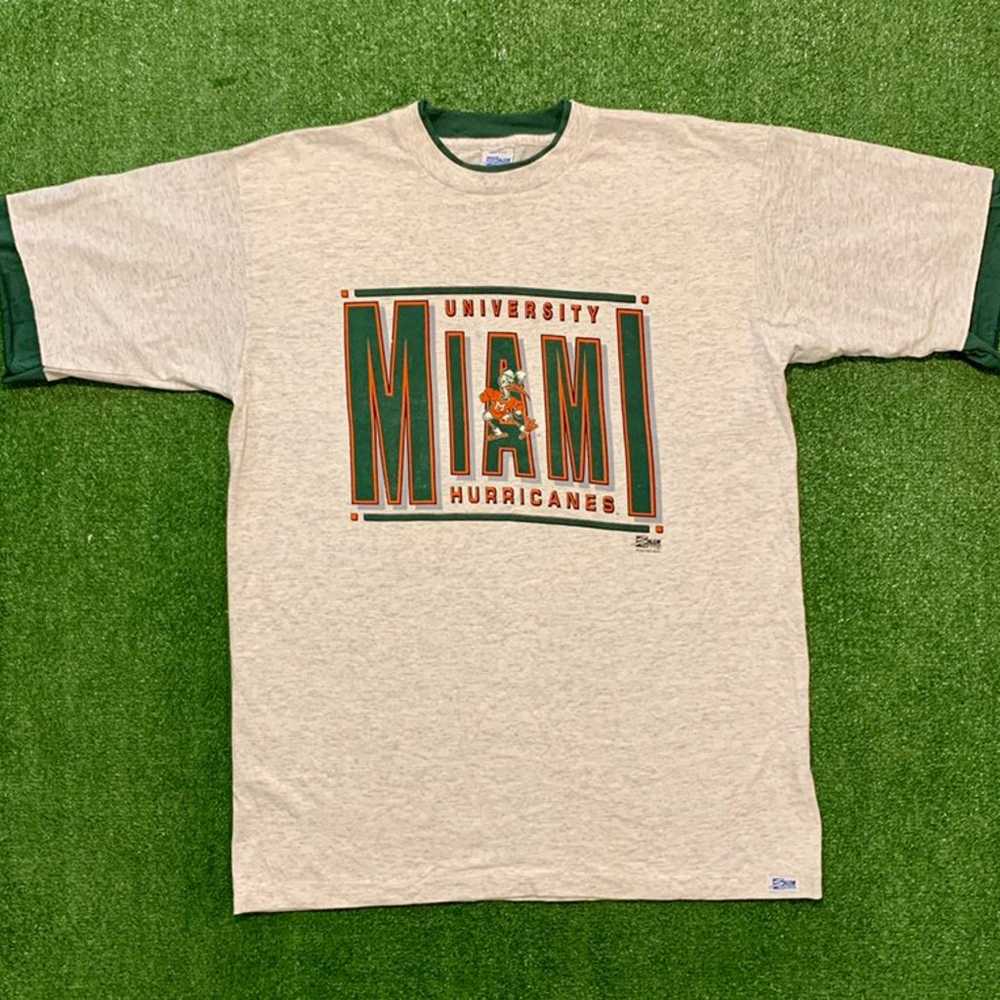 NEW 1991 Miami Hurricanes Roll Up Sleeve - image 2