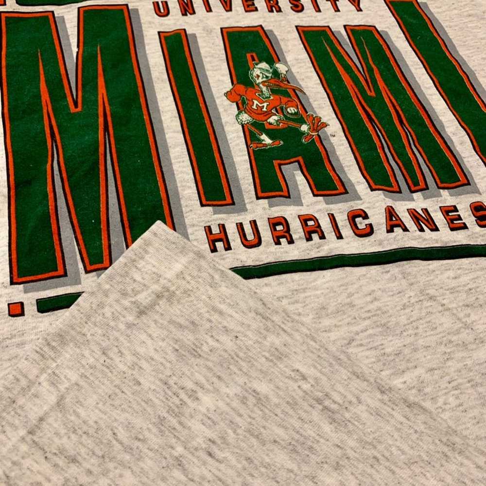 NEW 1991 Miami Hurricanes Roll Up Sleeve - image 6