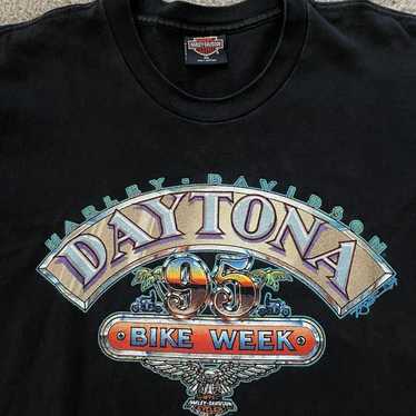 Harley Davidson Womens Vintage Daytona Bike Week 2002 Black Tank Top Made  in USA