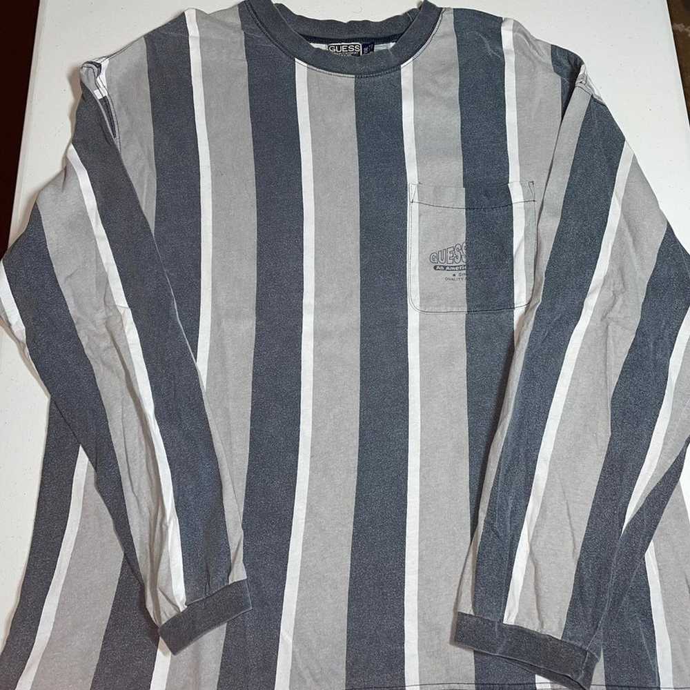Vintage guess long sleeve stripped shirt - image 1
