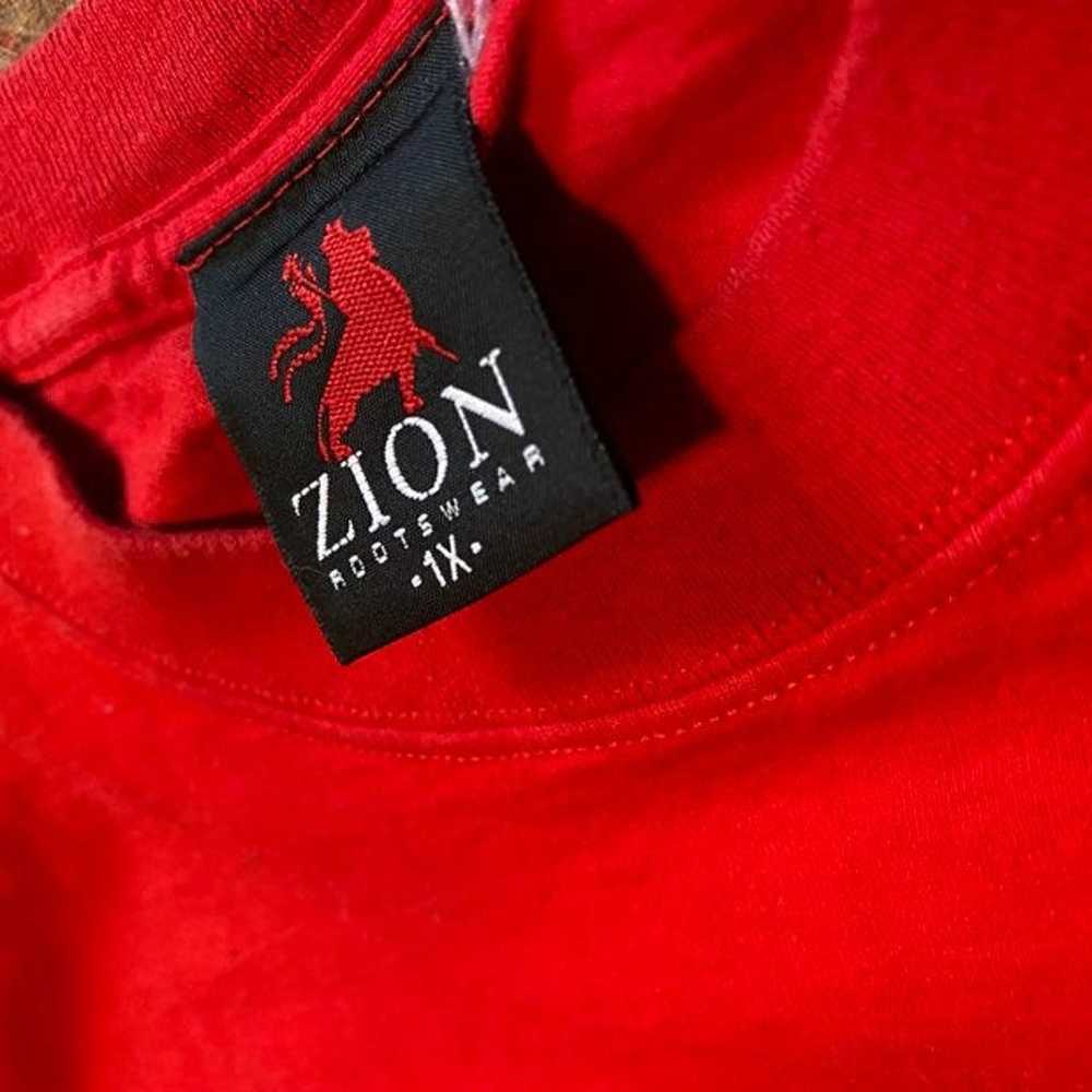 Zion Roots H.I.M Red T Shirt - image 4