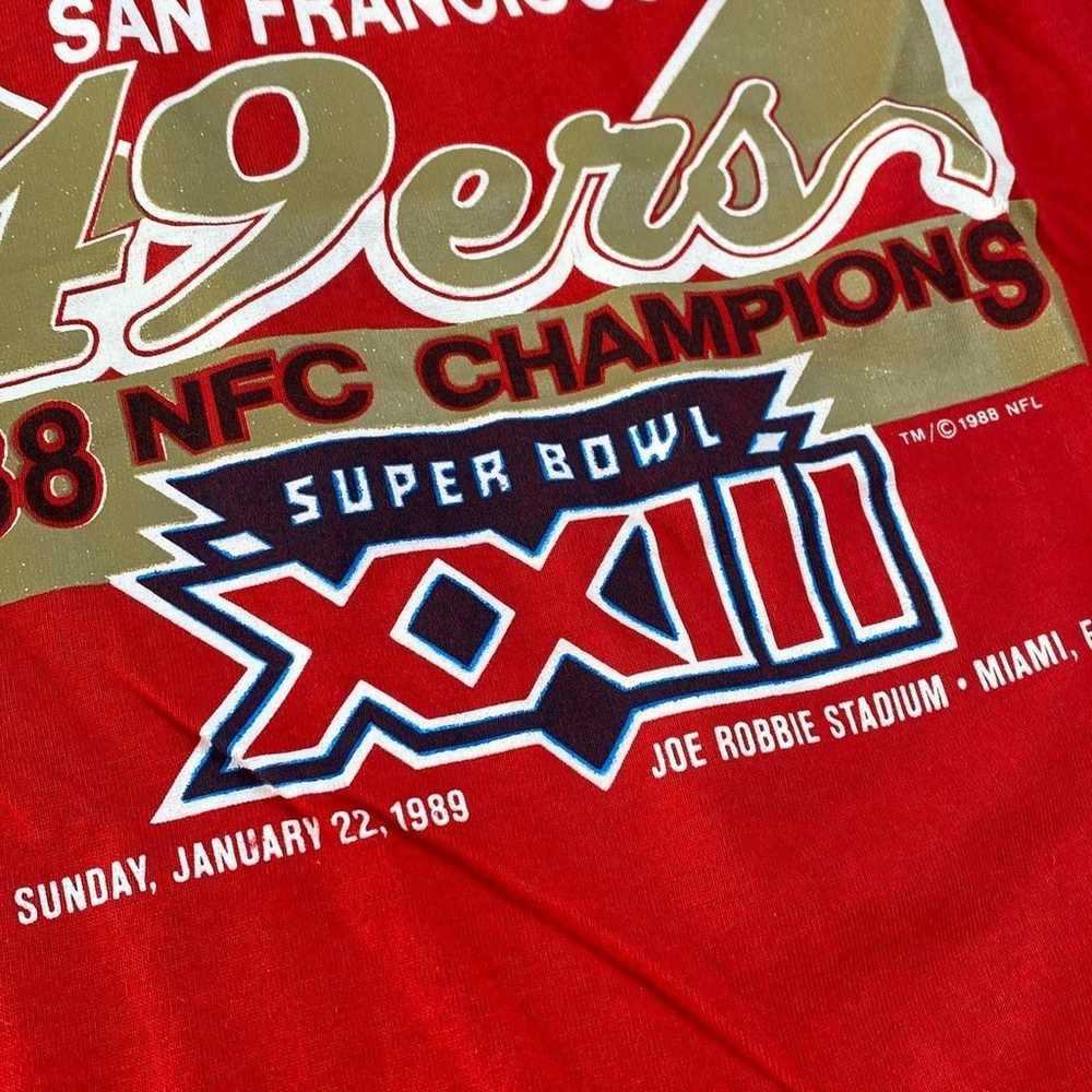 San Francisco 49ers Super Bowl XXIII 1989 Vintage - image 2