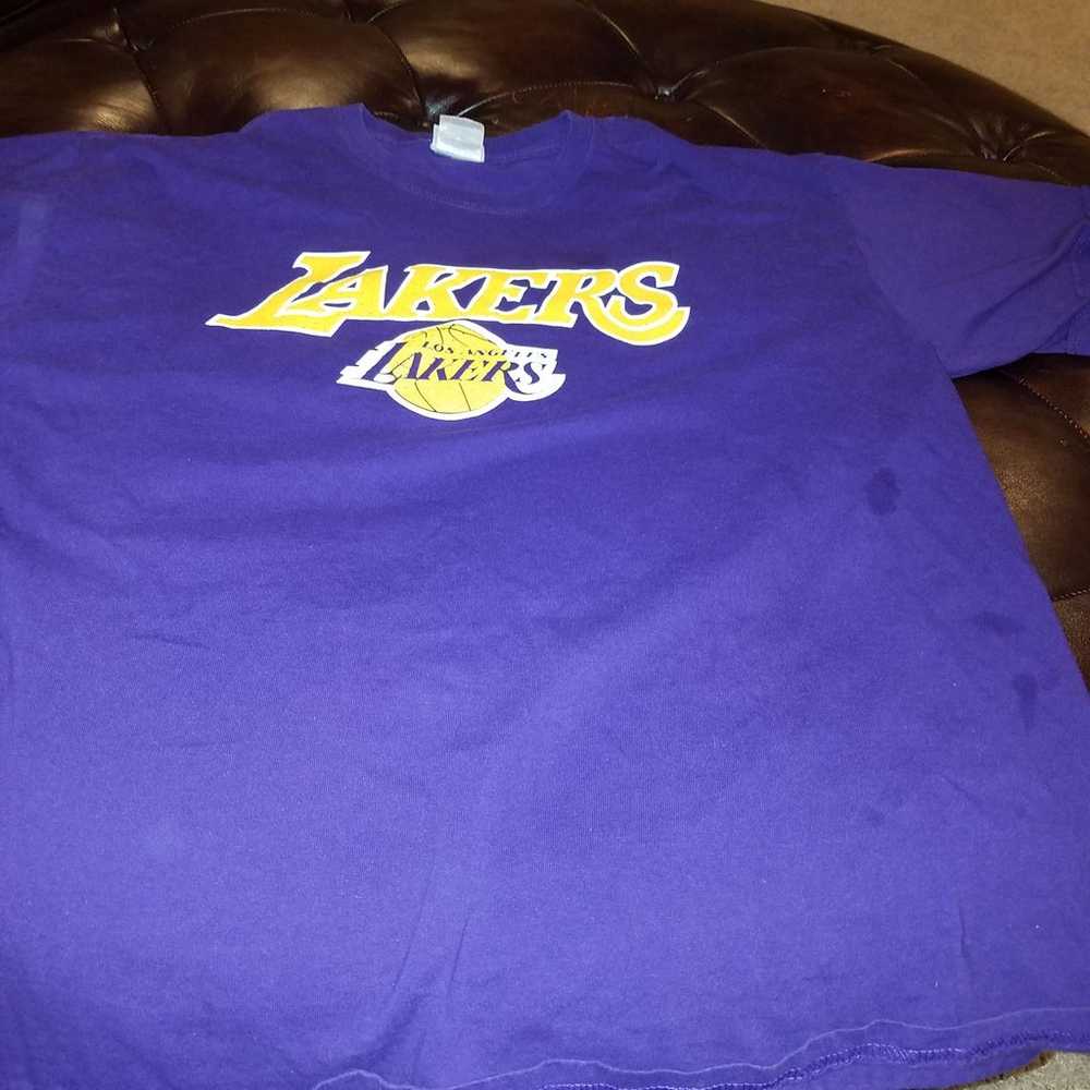 Rare Vintage Lakers Purple T Shirts - image 1