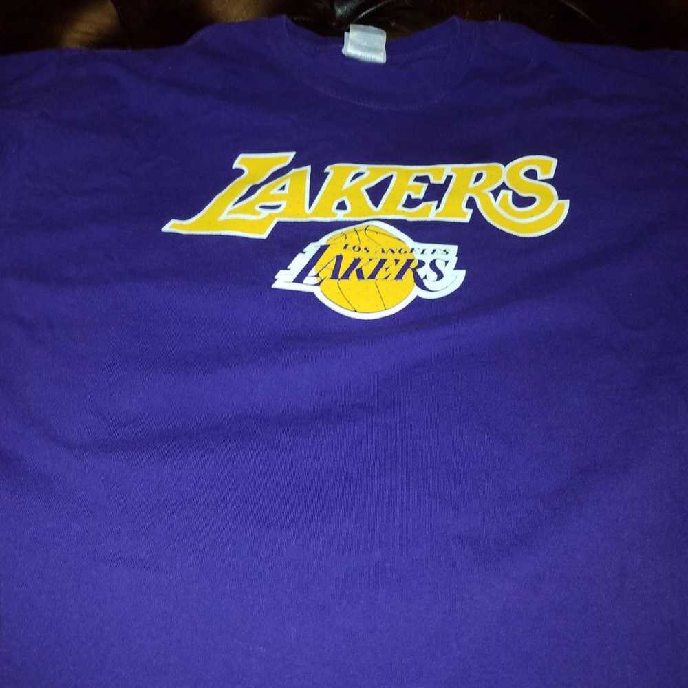 Rare Vintage Lakers Purple T Shirts - image 2