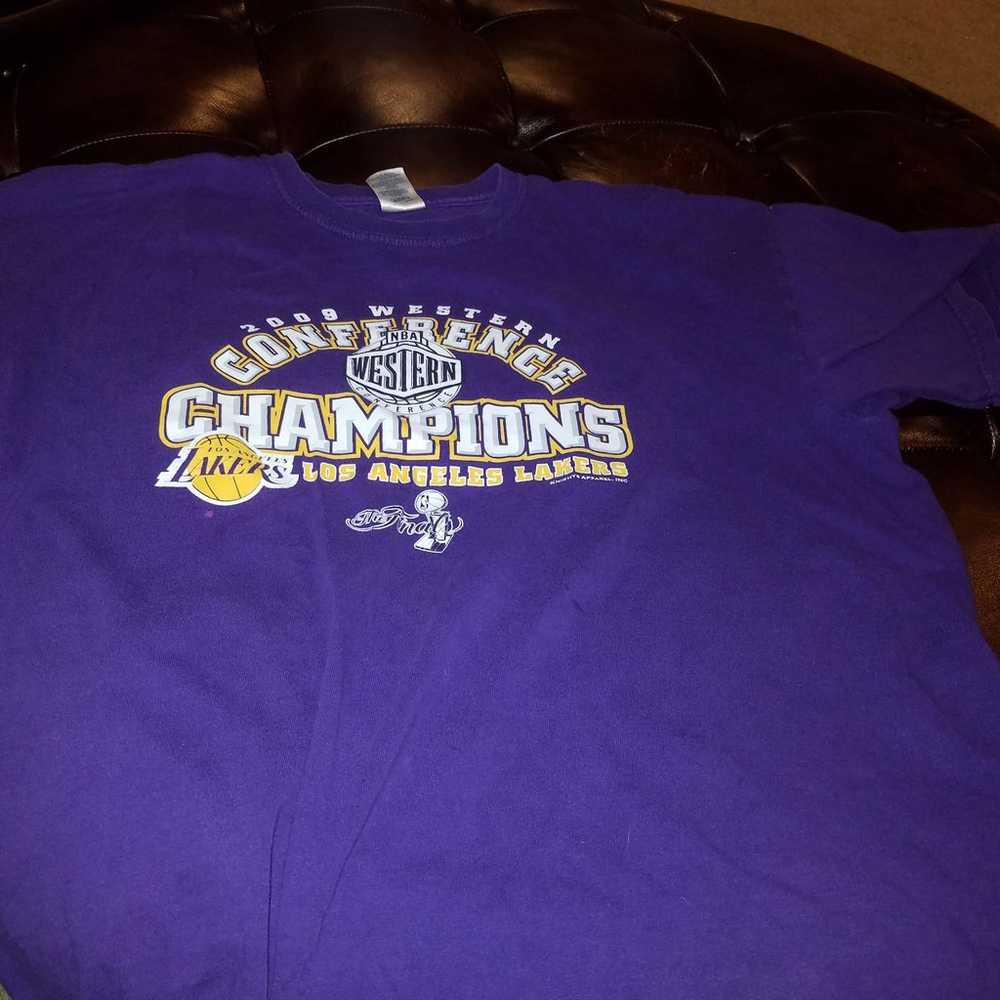 Rare Vintage Lakers Purple T Shirts - image 4