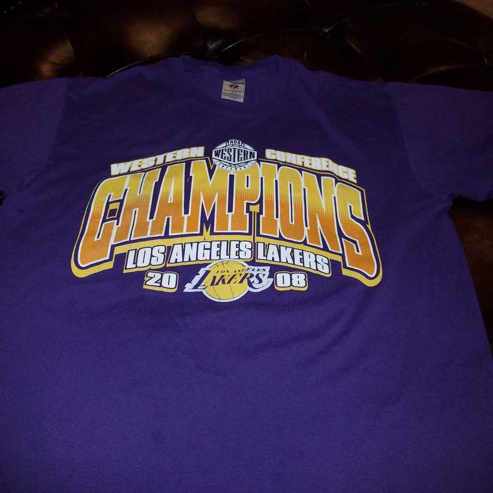 Rare Vintage Lakers Purple T Shirts - image 7