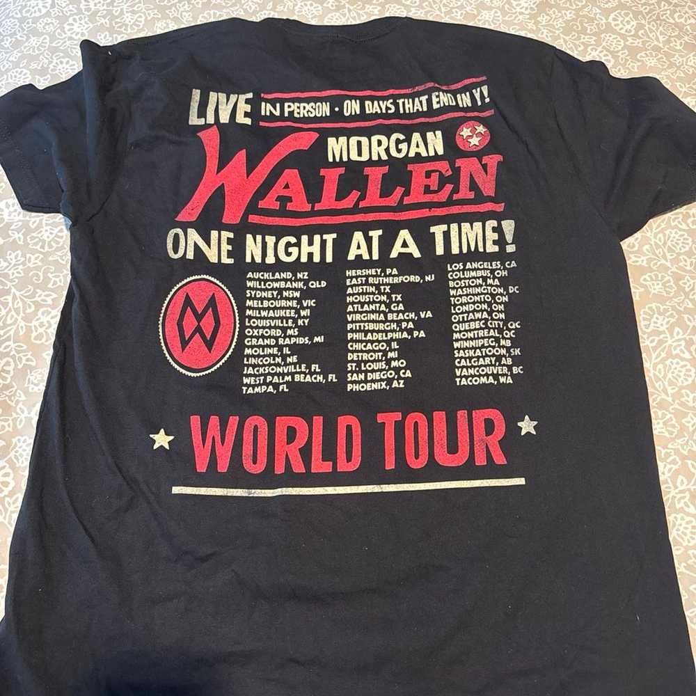 Morgan Wallen World Tour T shirt XL - image 3