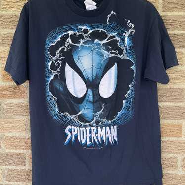 Vtg Spider-Man Marvel Comic Characters Negative Space T-Shirt 2002