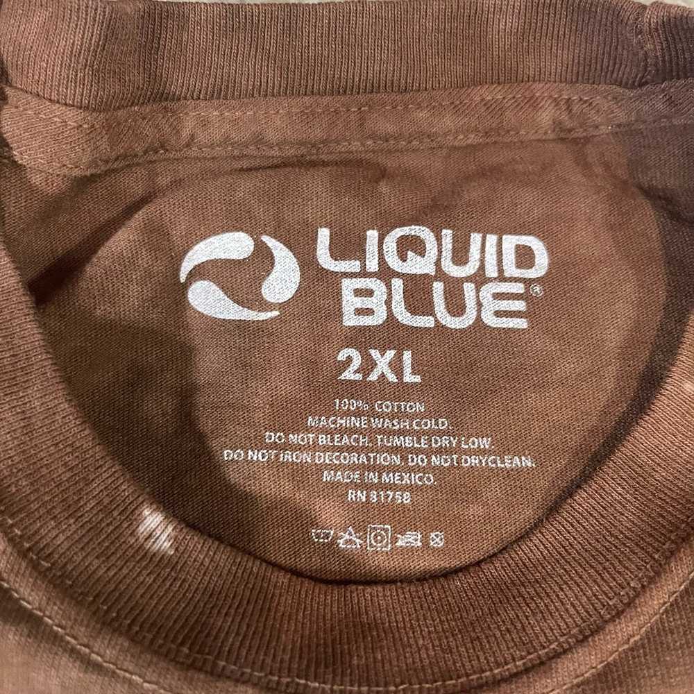 Liquid Blue Lynyrd Skynyrd Tie dye Brown Shirt Me… - image 4