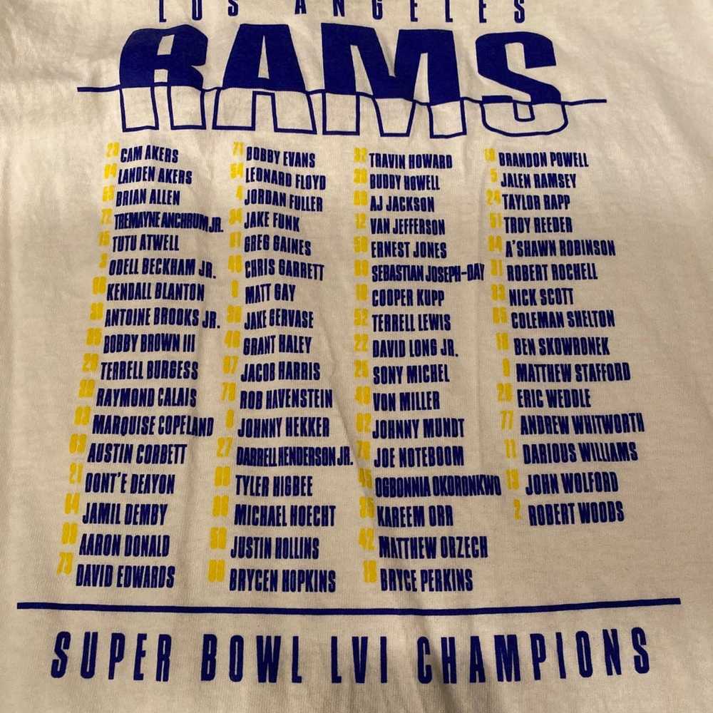 LA Rams Super Bowl LVI champions shirt - image 4
