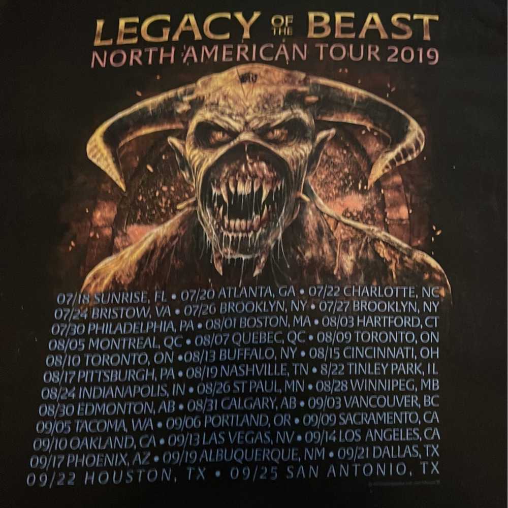 Iron Maiden Legacy of the Beast Tour t-shirt size… - image 6