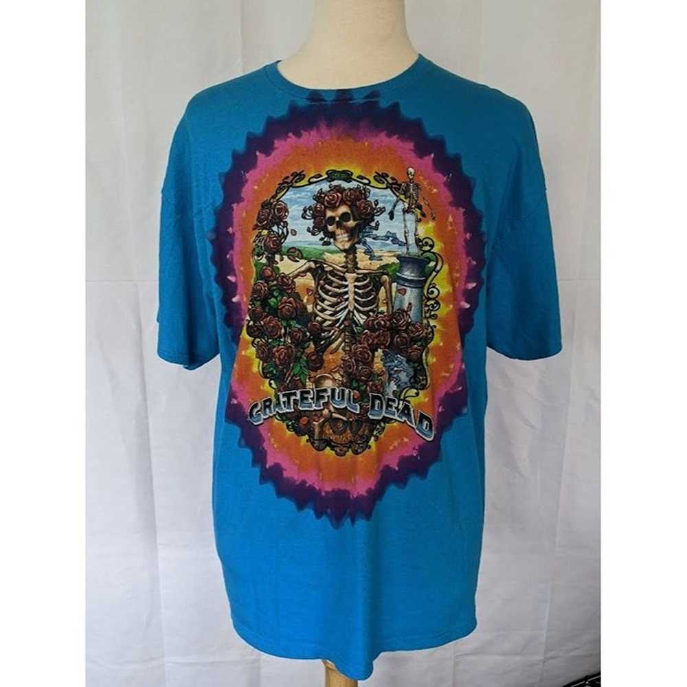Men's Liquid Blue Grateful Dead T Shirt 2XL Repri… - image 1