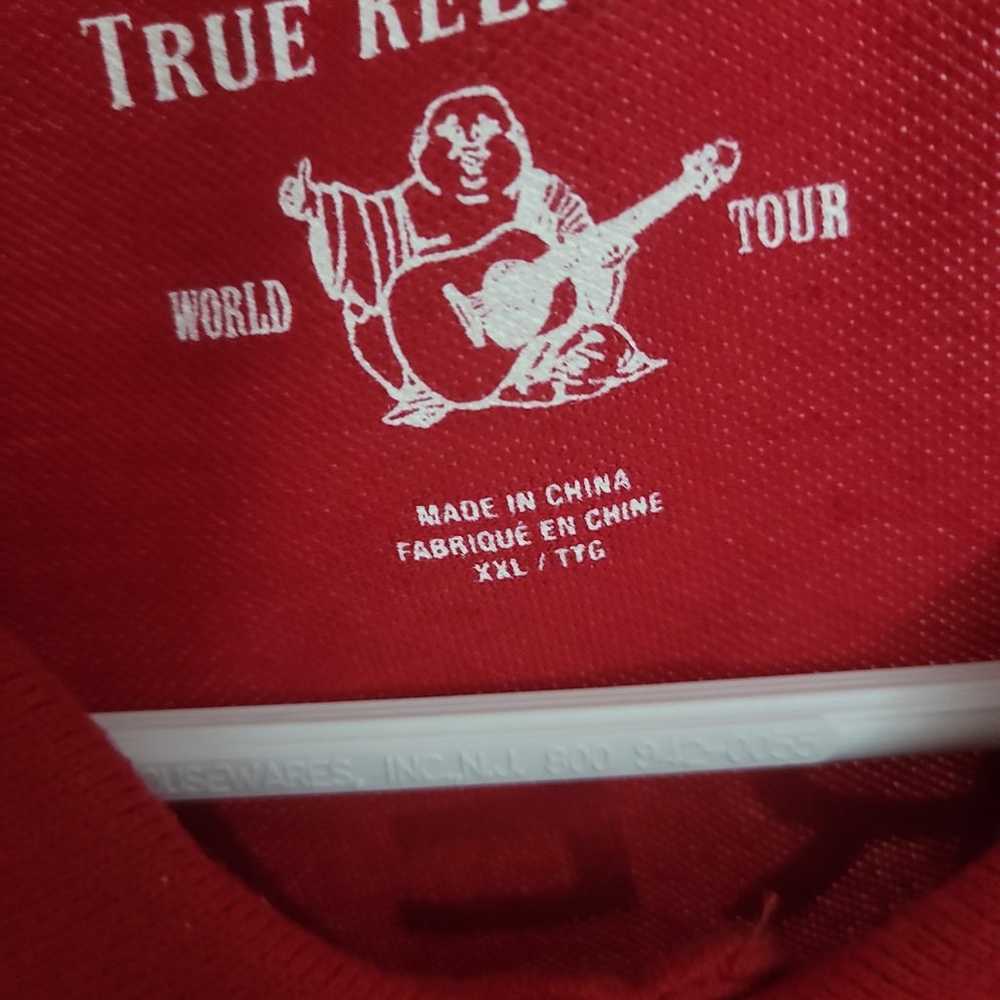 Men's Red XXL True Religion Polo Short Sleeve Shi… - image 3