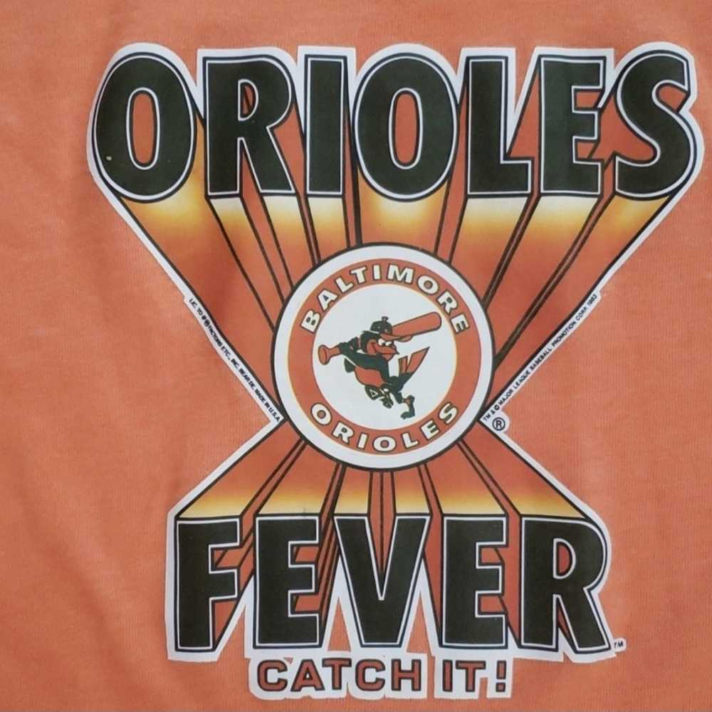 Vintage 80snBaltimore Orioles Fever  T Shirt  Rin… - image 2