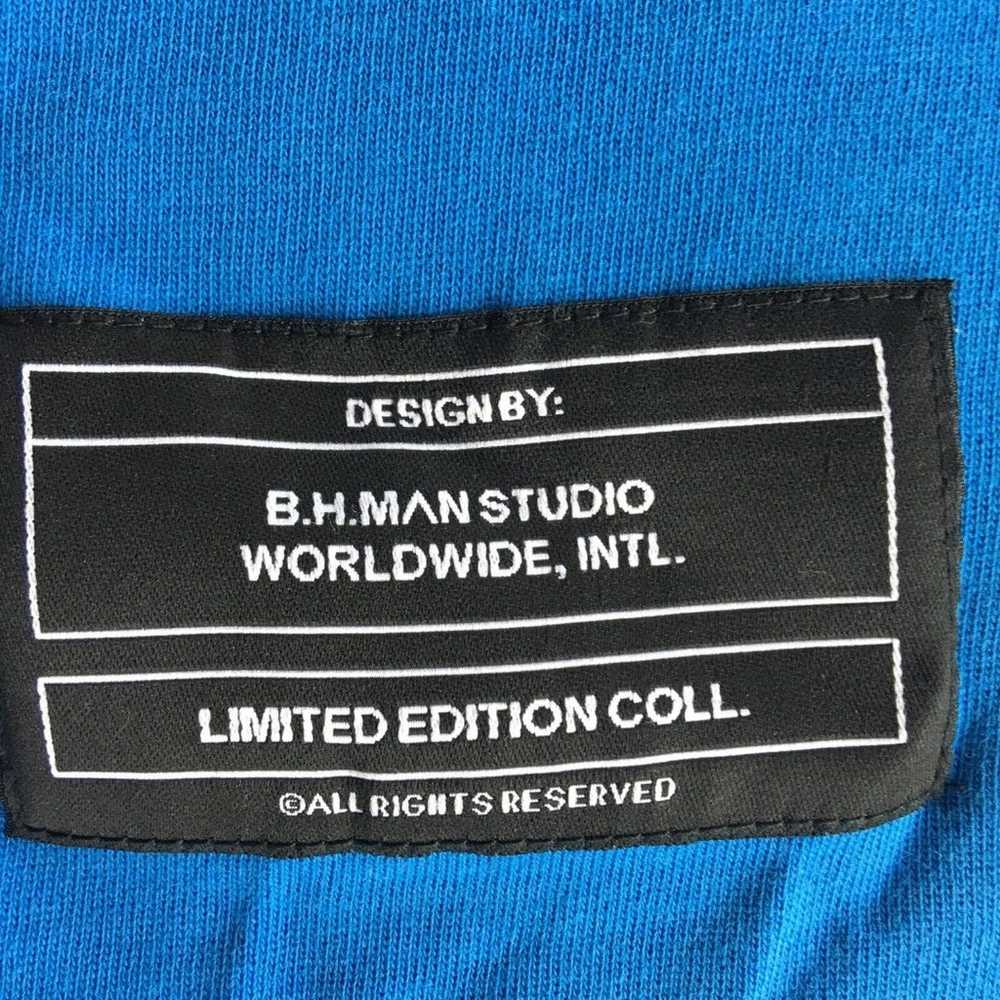 B. H. Man Studio Limited Edition Blue T-Shirt Log… - image 3