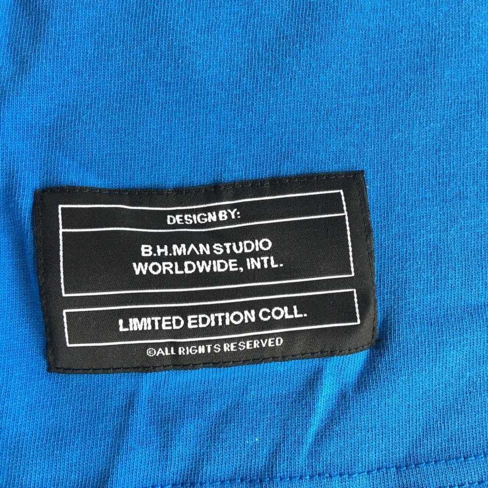 B. H. Man Studio Limited Edition Blue T-Shirt Log… - image 9
